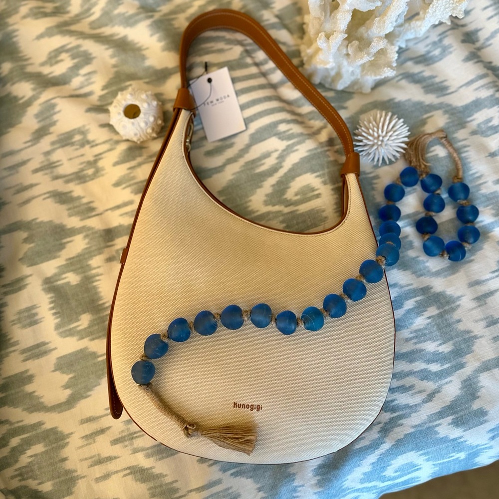 🌟 NWT | ‘Crooked’ Half Moon Shoulder Bag by KUNOGIGI - Picture 3 of 15